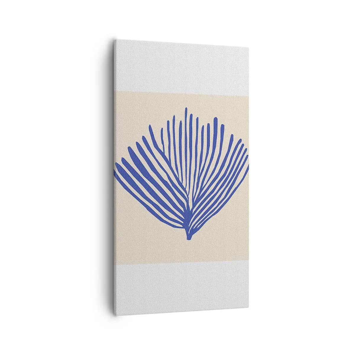 Impression sur toile - Image sur toile - Éventail bleu - 55x100 cm