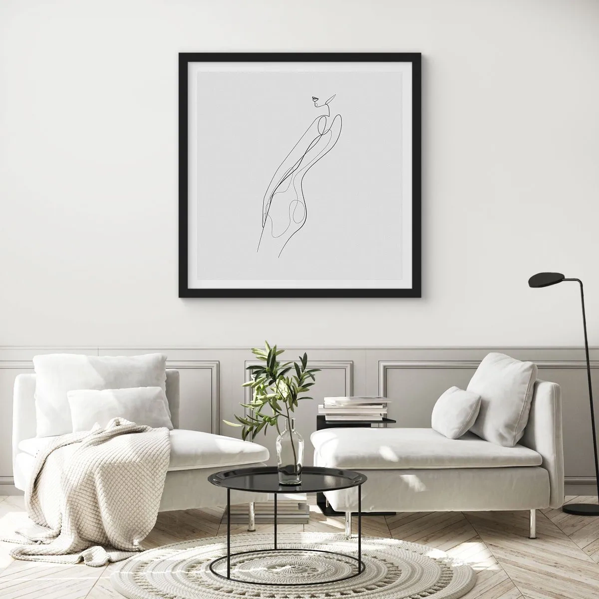 Affiche dans un cadre noir - Poster - Juste une promesse - 40x40 cm