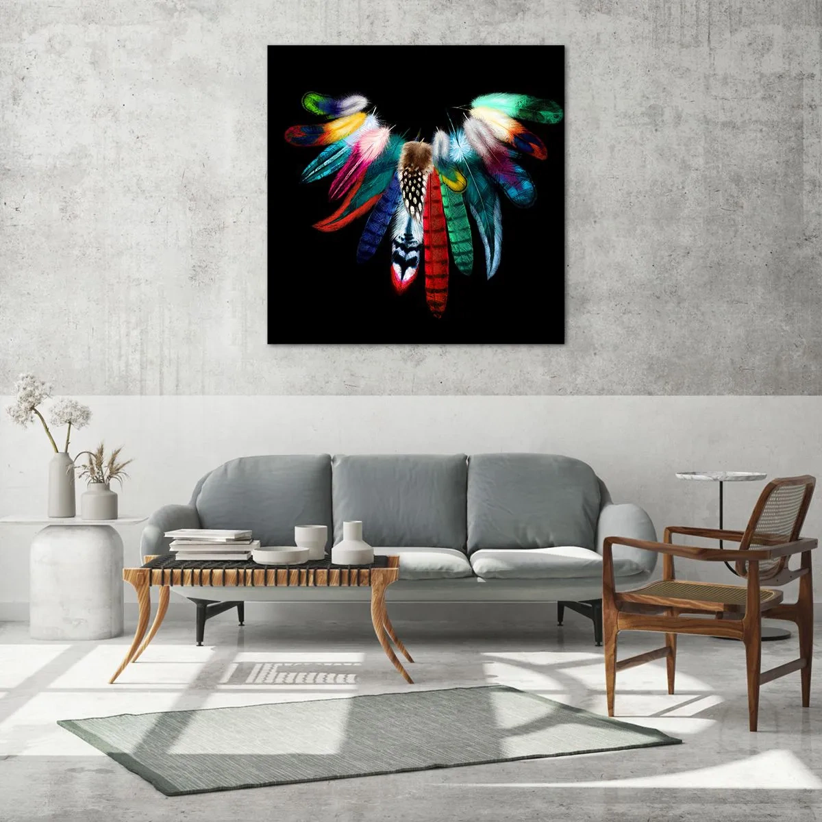 Impression sur verre - Image sur verre - Collier indien - 40x40 cm