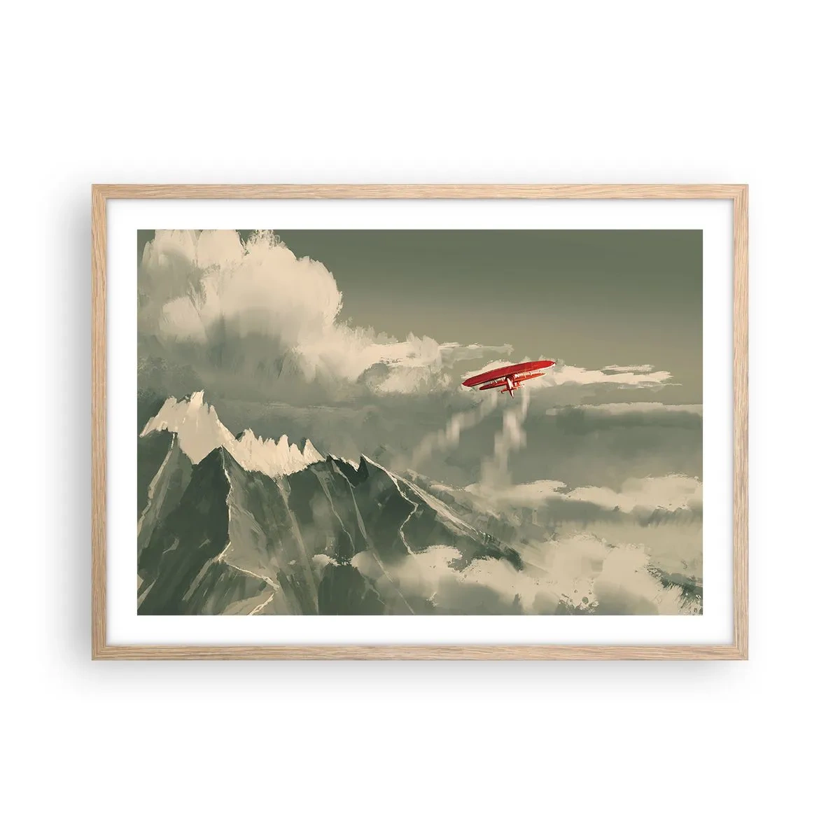 Affiche dans un chêne clair - Poster - Pionnier intrépide - 70x50 cm