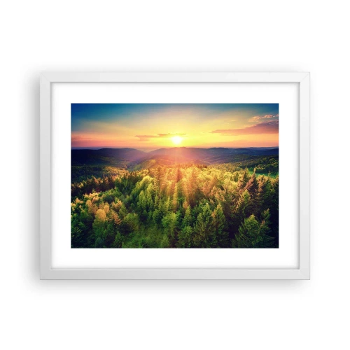 Affiche dans un cadre blanc - Poster - Monts et sommets - 40x30 cm