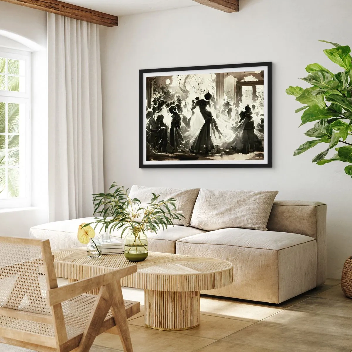 Affiche dans un cadre noir - Poster - La grande mascarade - 91x61 cm