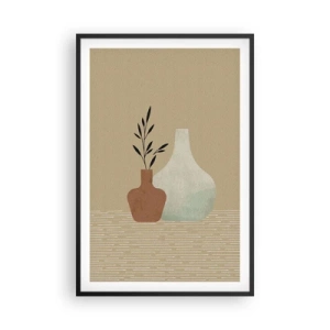 Affiche dans un cadre noir - Poster - Le vase et son idée - 61x91 cm