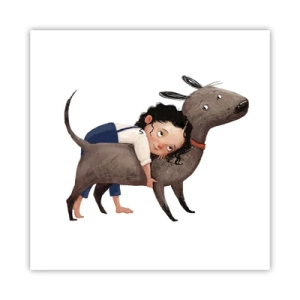 Affiche - Poster - Les meilleurs amis - 40x40 cm