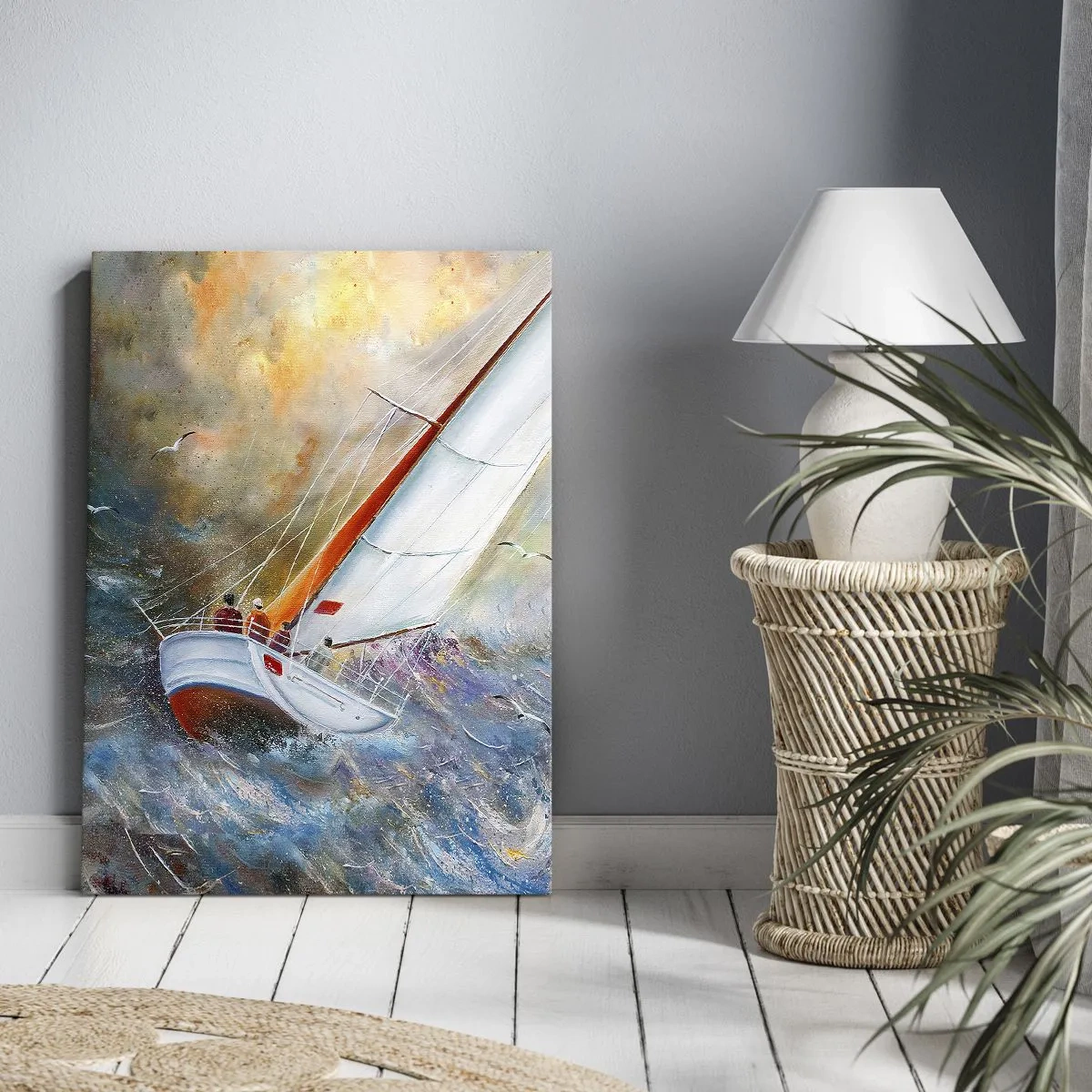 Impression sur toile - Image sur toile - Concourir sur les vagues - 45x80 cm