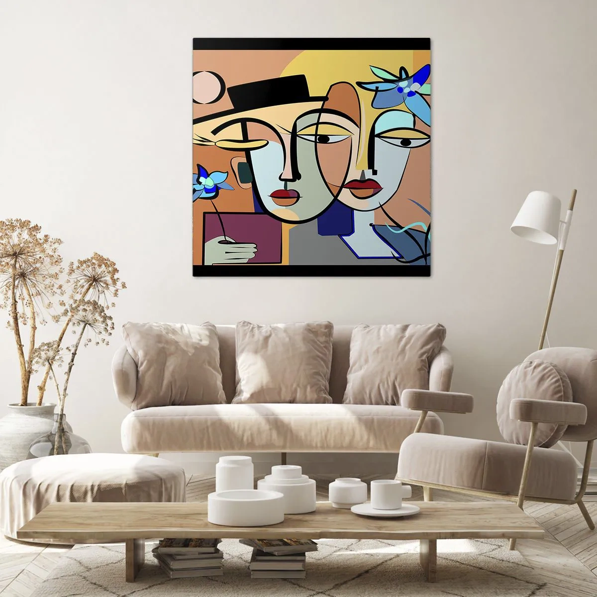 Impression sur toile - Image sur toile - Le Rendez-vous de Picasso - 40x40 cm