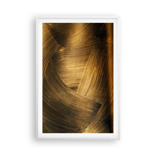 Affiche dans un cadre blanc - Poster - Dans un labyrinthe en or - 61x91 cm