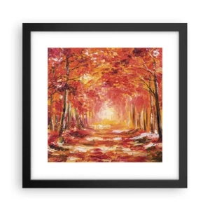 Affiche dans un cadre noir - Poster - Forêt de cuivre - 30x30 cm