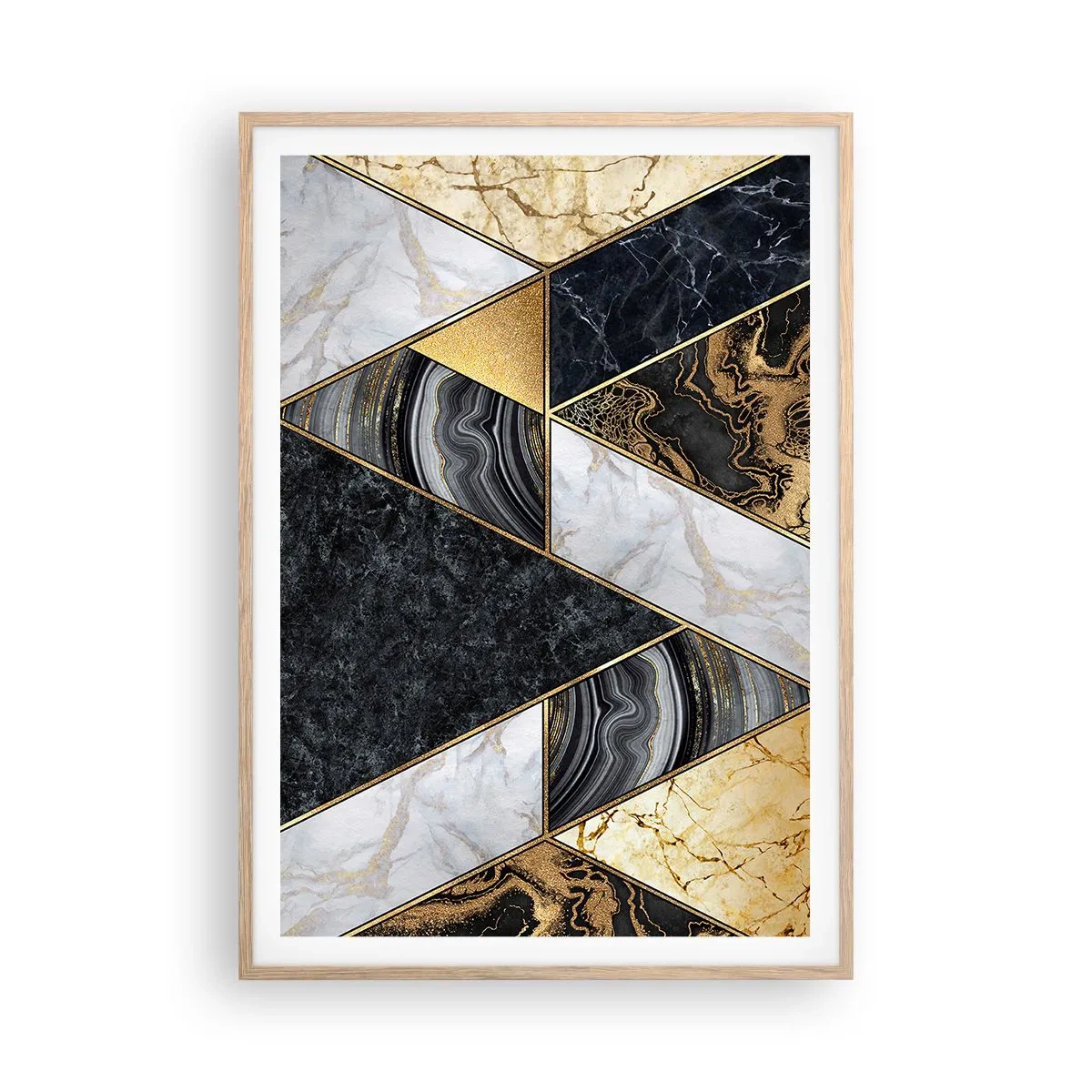 Affiche dans un chêne clair - Poster - Pierre après pierre - 70x100 cm