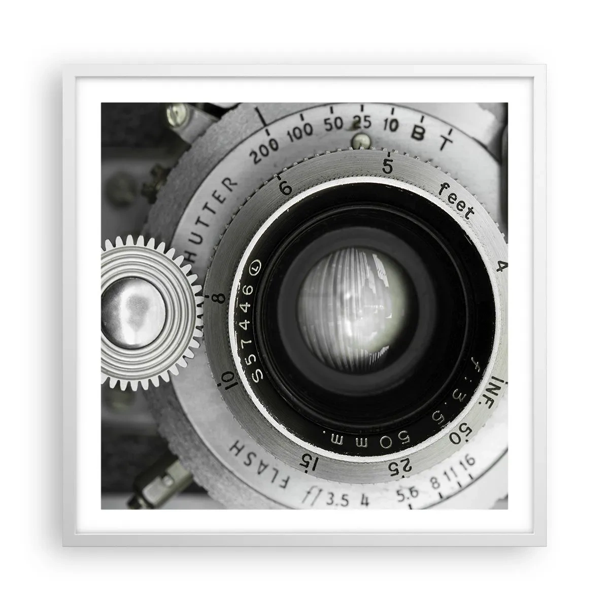 Affiche dans un cadre blanc - Poster - Histoire d'Hollywood - 60x60 cm