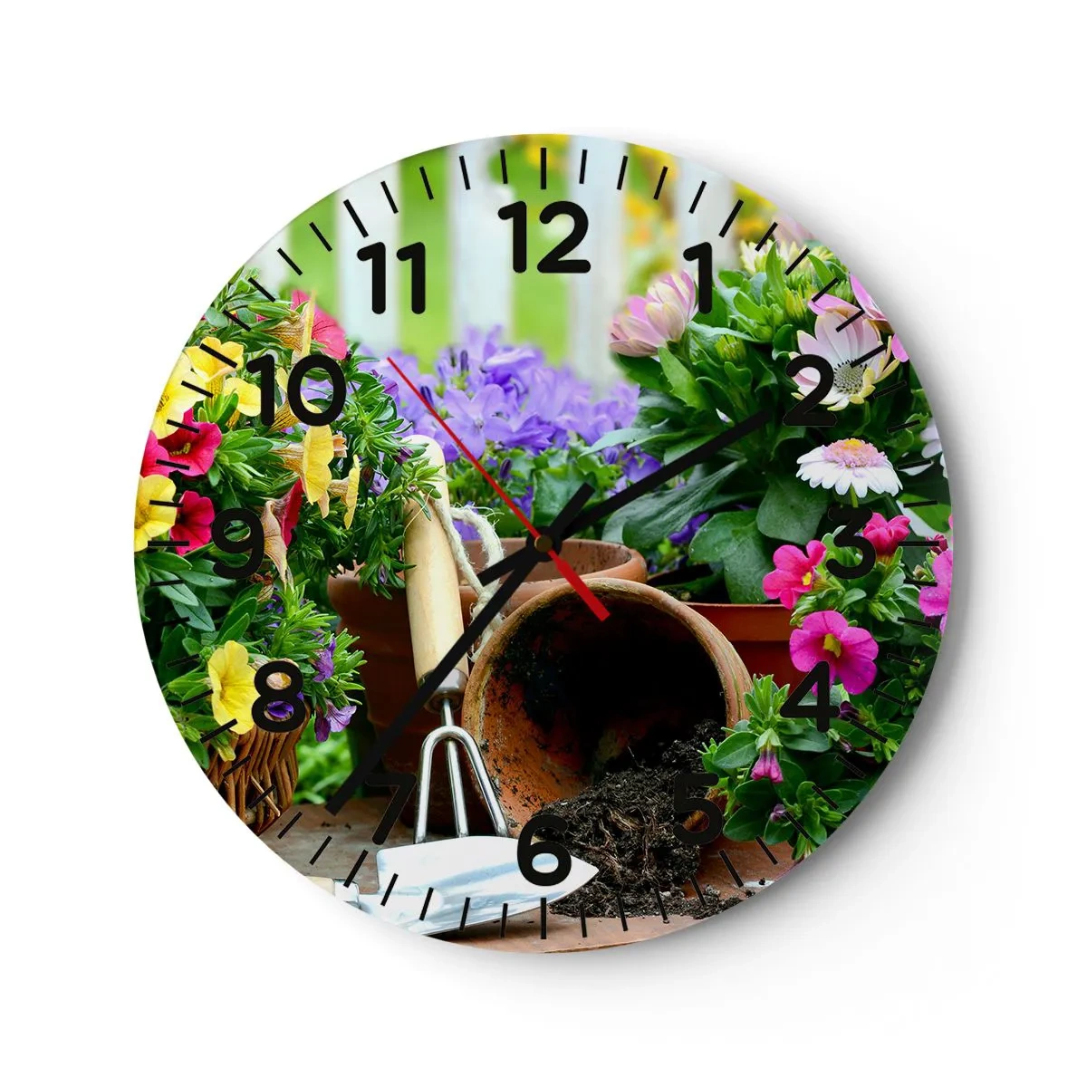 Horloge murale - Pendule murale - Le jardin de Zosia - 30x30 cm