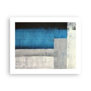 Affiche - Poster - Une composition poétique de gris et de bleu - 50x40 cm