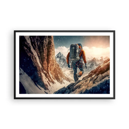 Affiche dans un cadre noir - Poster - Guerrier solitaire - 91x61 cm