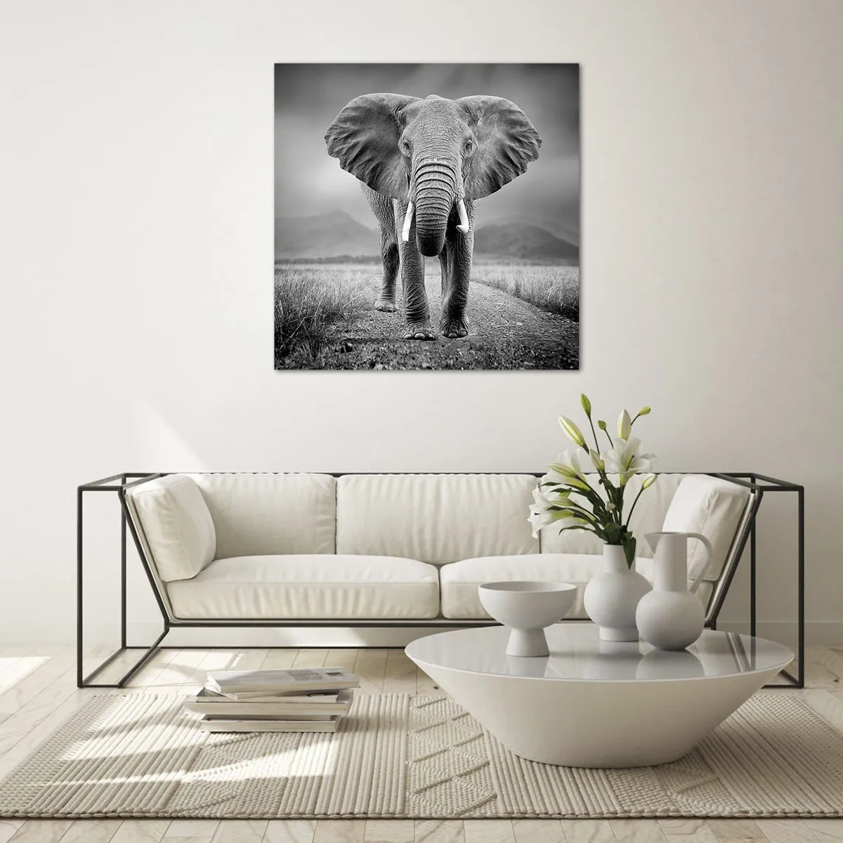 Impression sur verre - Image sur verre - Les hôtes vous saluent - 70x70 cm