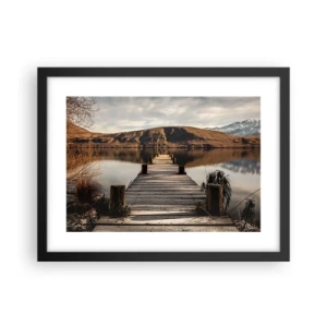 Affiche dans un cadre noir - Poster - Paysage silencieux - 40x30 cm