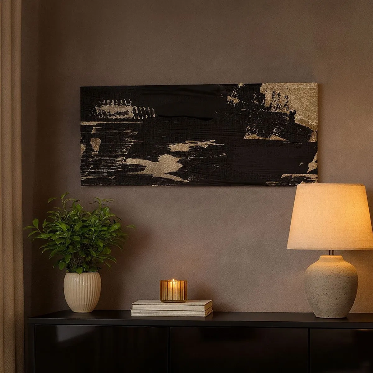 Impression sur toile - Image sur toile - Empreinte du toucher - 100x40 cm