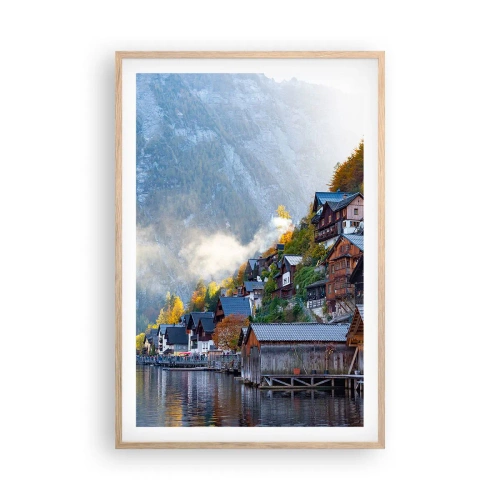 Affiche dans un chêne clair - Poster - Ambiance alpine - 61x91 cm