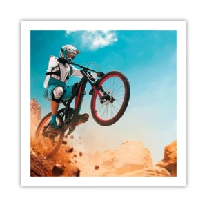 Affiche - Poster - Démon de la folie du vélo - 60x60 cm