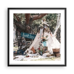 Affiche dans un cadre noir - Poster - Make love… - 50x50 cm