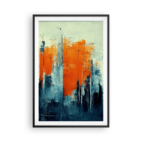 Affiche dans un cadre noir - Poster - Paysage moderne - 61x91 cm