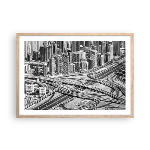Affiche dans un chêne clair - Poster - Dubaï - la ville impossible - 70x50 cm