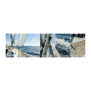 Échantillon de Papier Peint Premium Sand - Ohé, l'aventure - Yacht, Mer, Voile - 100x30 cm