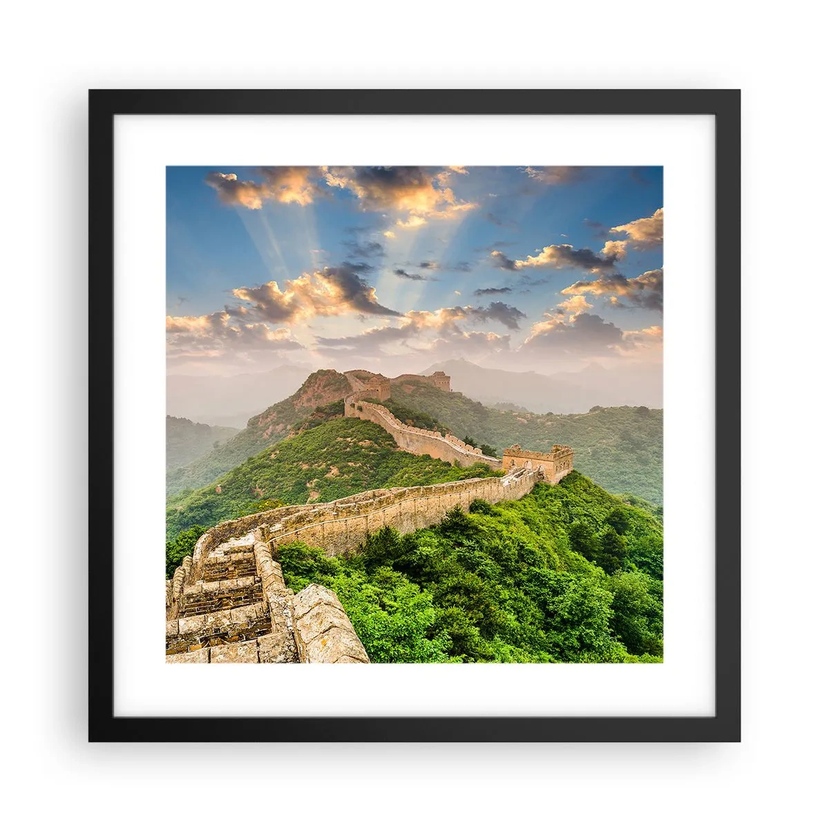Affiche dans un cadre noir - Poster - Grandeur éternelle - 40x40 cm
