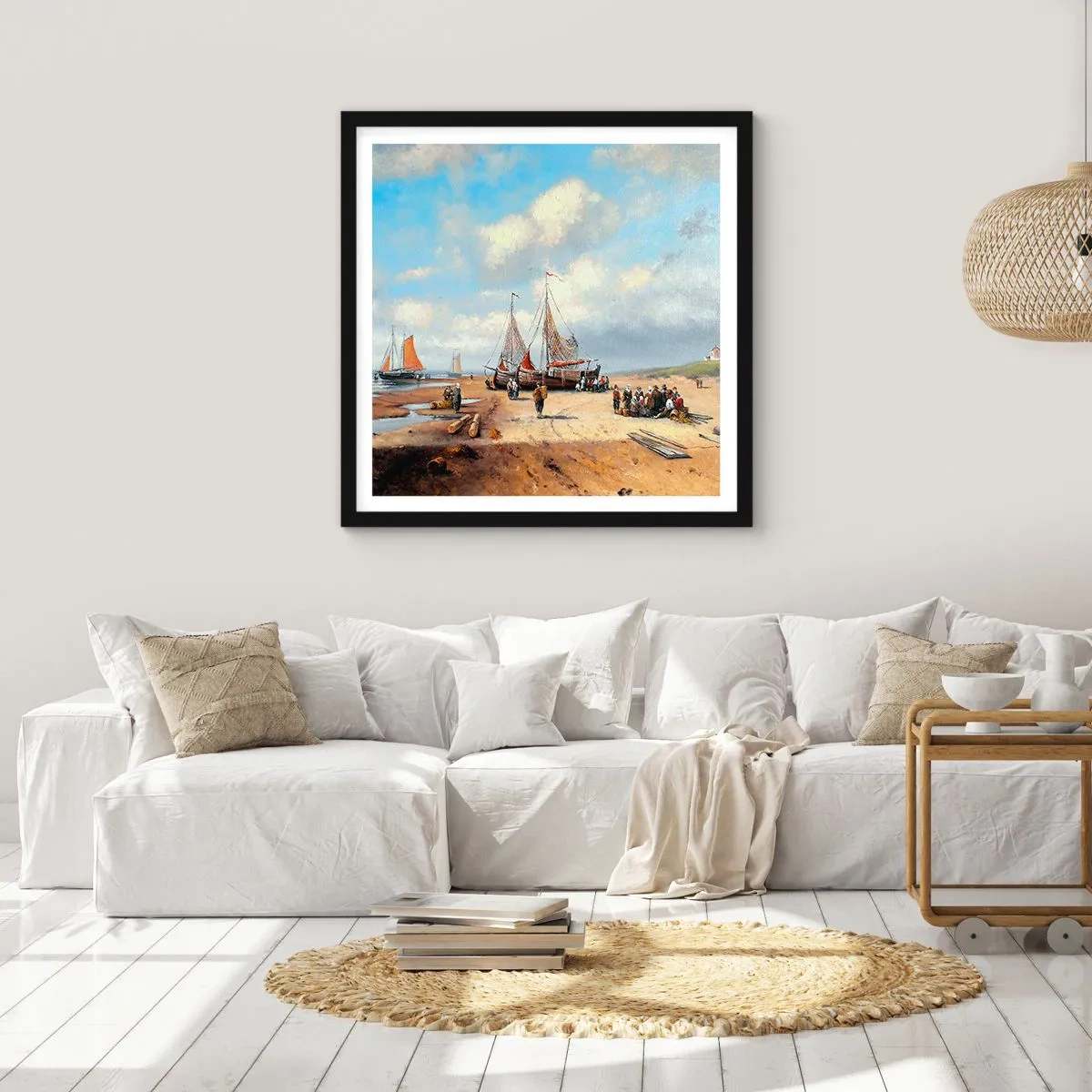 Affiche dans un cadre noir - Poster - Après une capture réussie - 50x50 cm