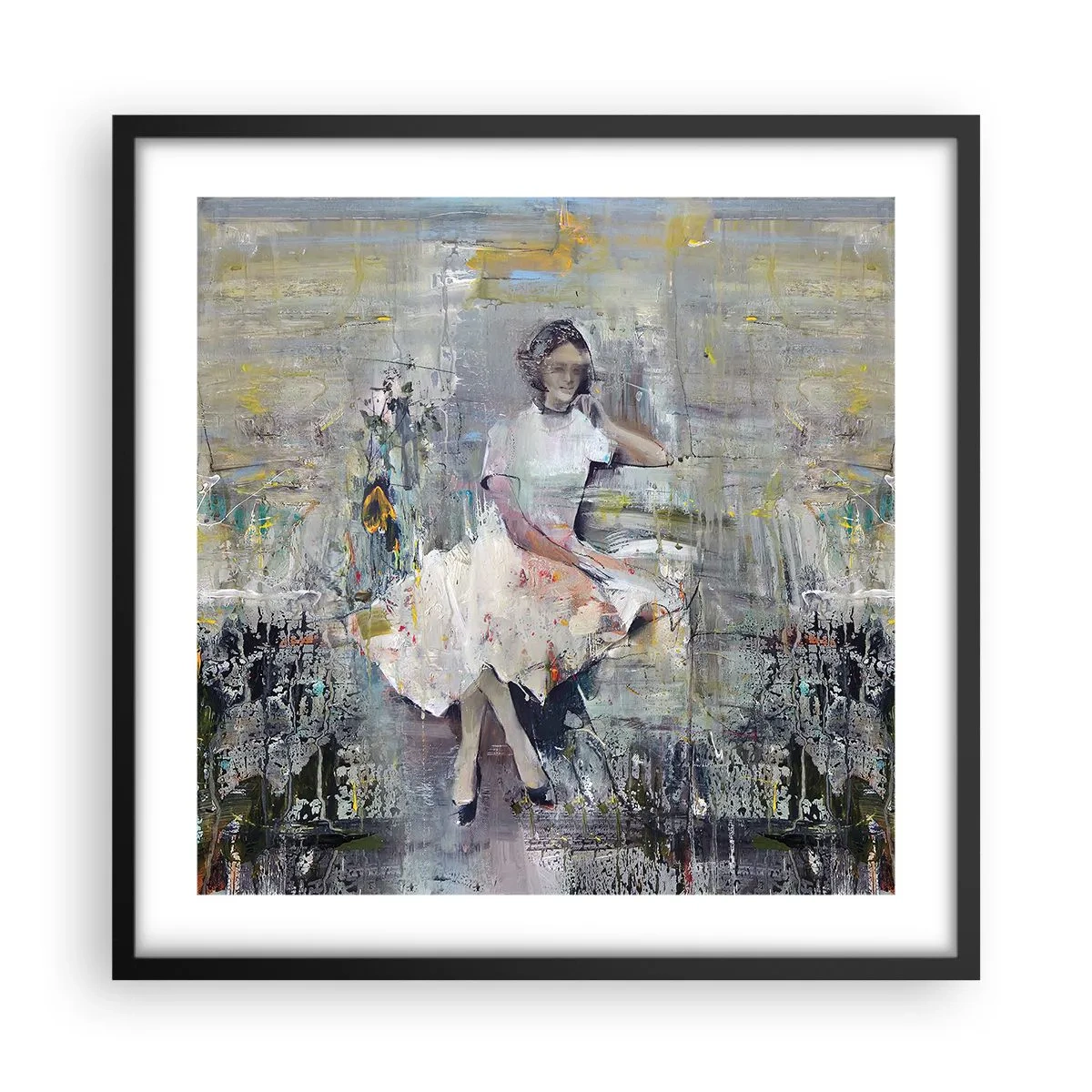 Affiche dans un cadre noir - Poster - Classique et moderne - 50x50 cm