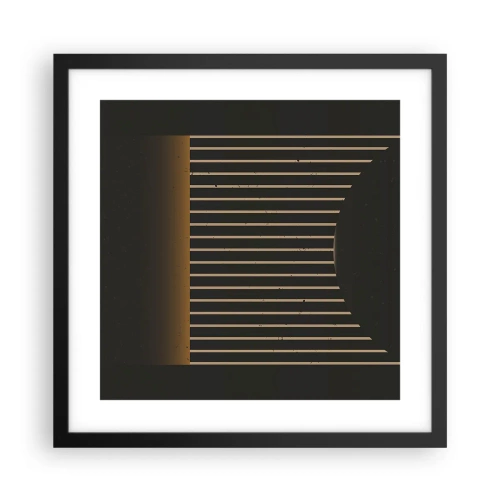 Affiche dans un cadre noir - Poster - Explorez les ténèbres - 40x40 cm
