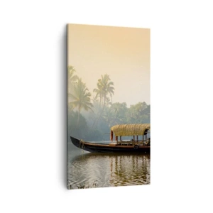 Impression sur toile - Image sur toile - Maison sur la rivière - 45x80 cm