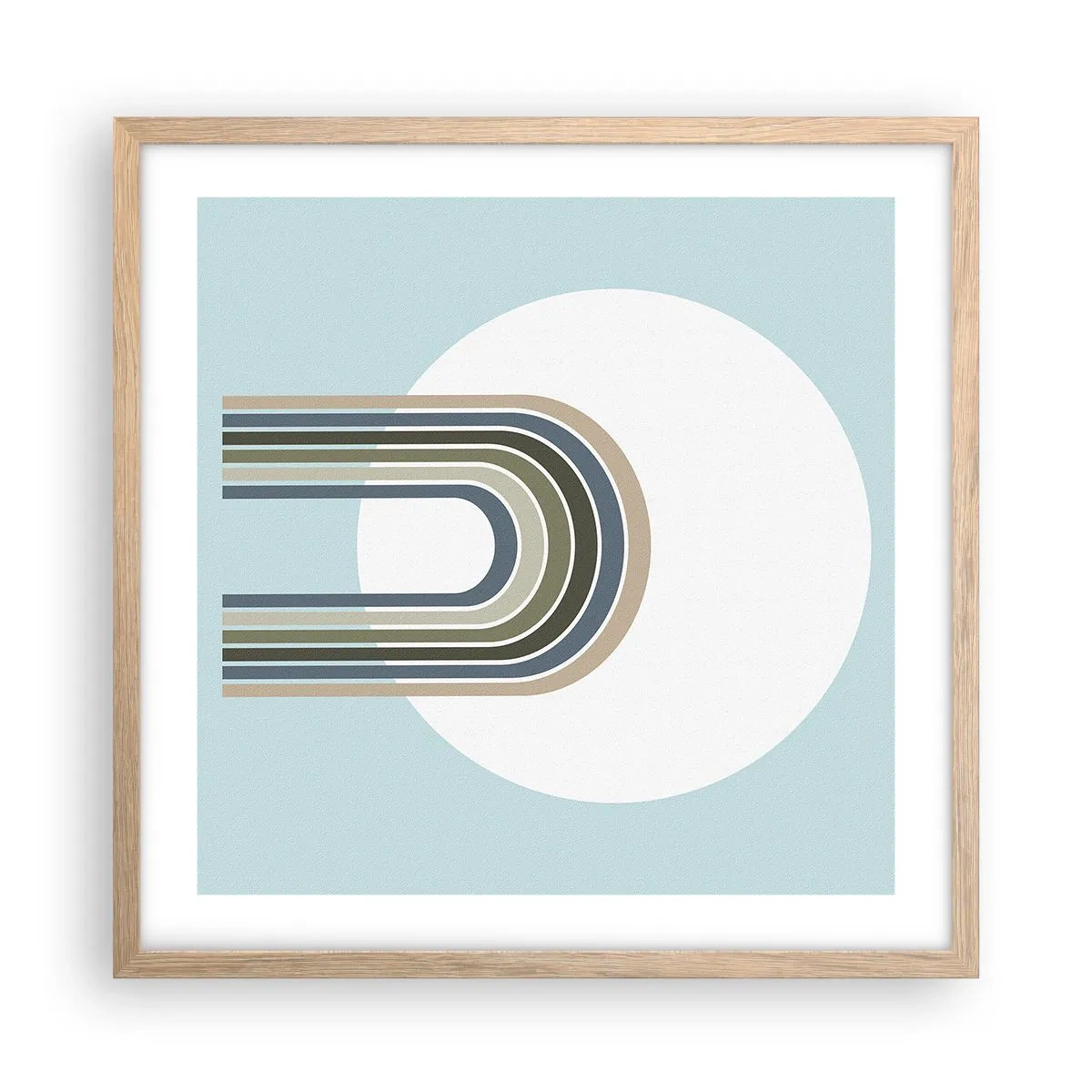 Affiche dans un chêne clair - Poster - Attraction irrésistible - 50x50 cm