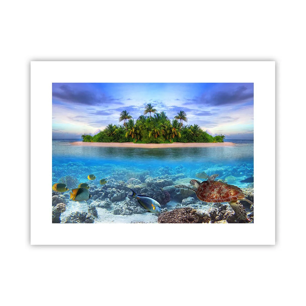 Affiche - Poster - L'île céleste vous invite - 40x30 cm