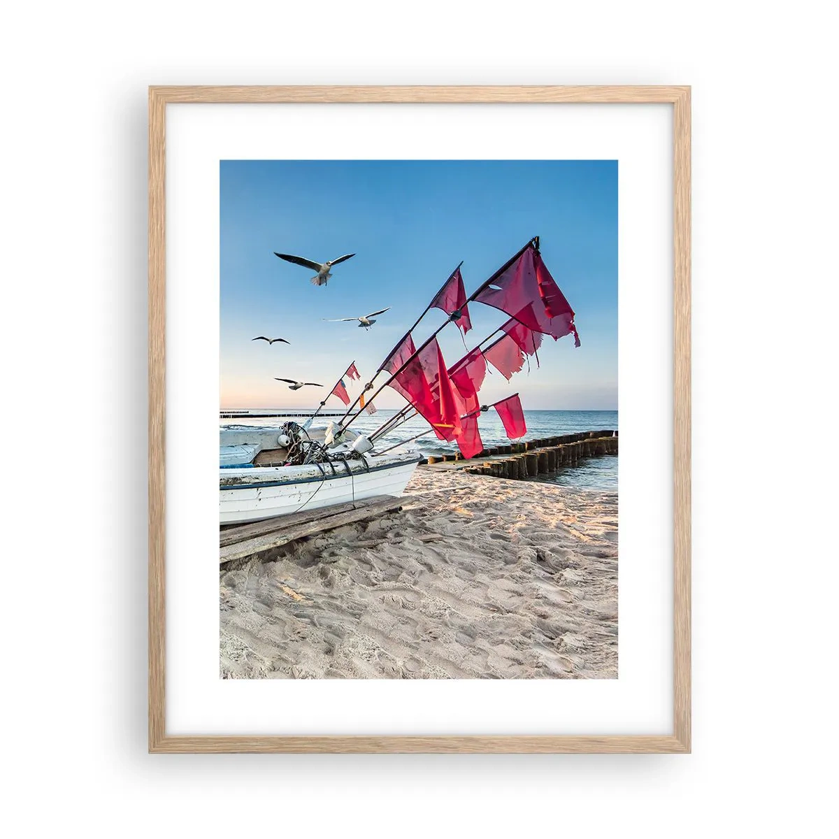 Affiche dans un chêne clair - Poster - Repos mérité - 40x50 cm