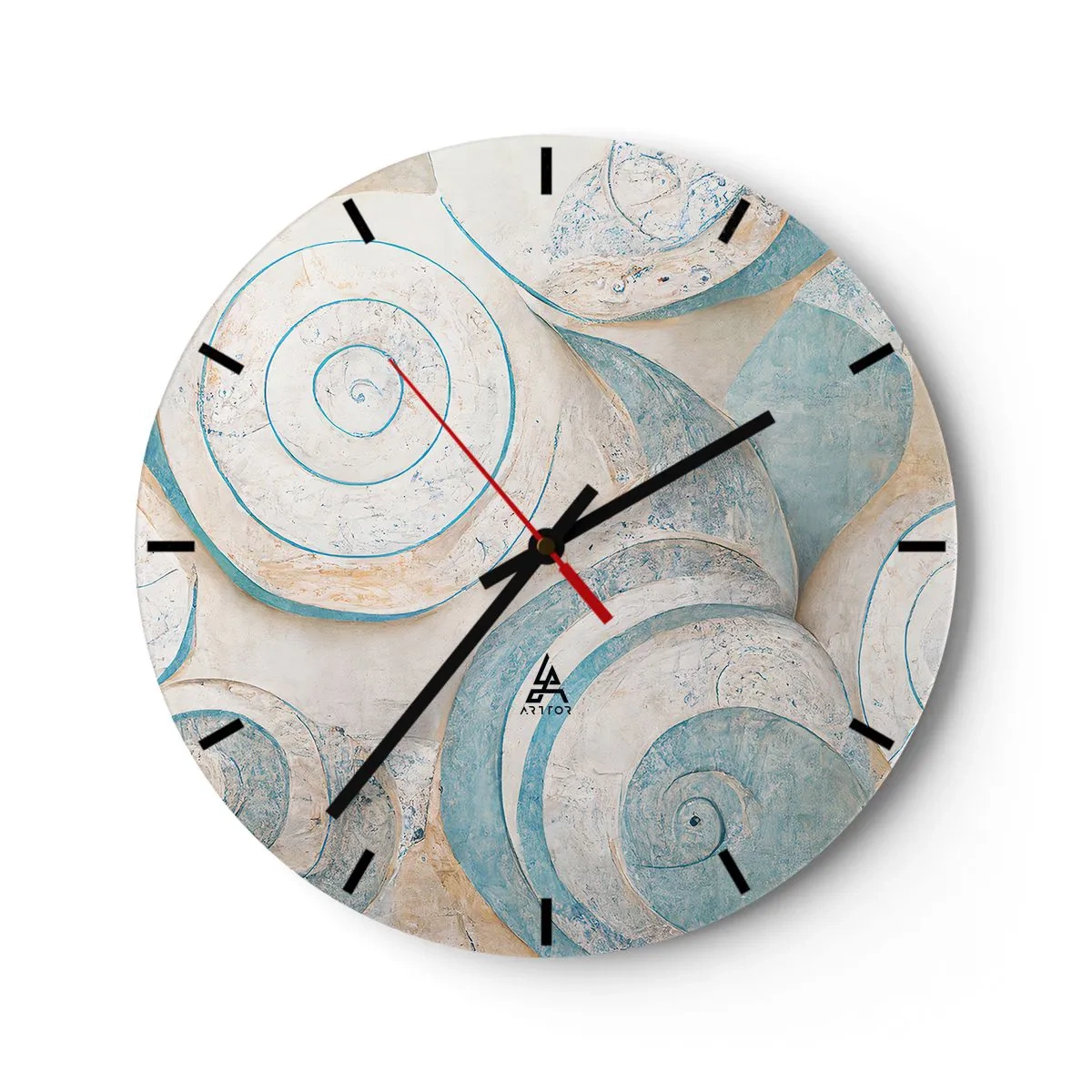 Horloge murale - Pendule murale - Que cache la coque ? - 40x40 cm