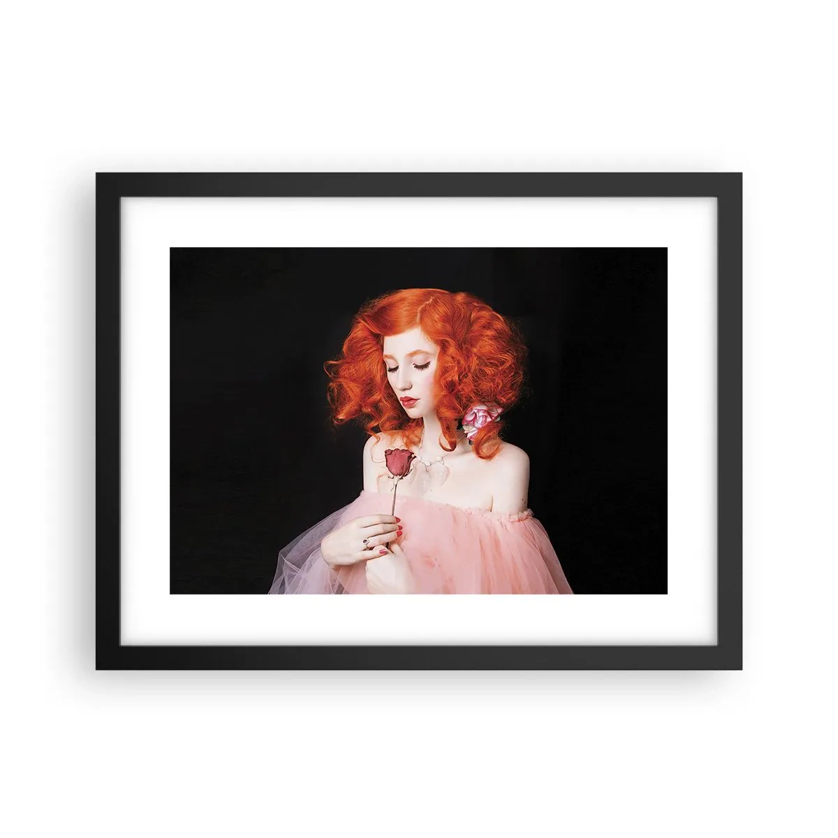 Affiche dans un cadre noir - Poster - De style baroque - 40x30 cm