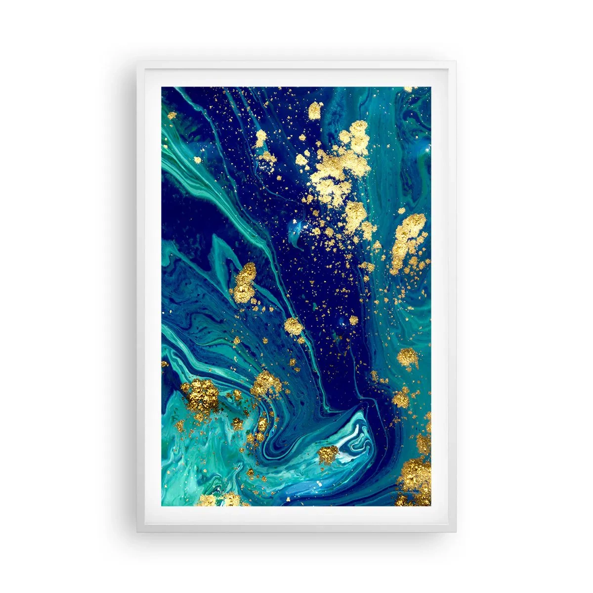 Affiche dans un cadre blanc - Poster - Les pétales du soleil - 61x91 cm