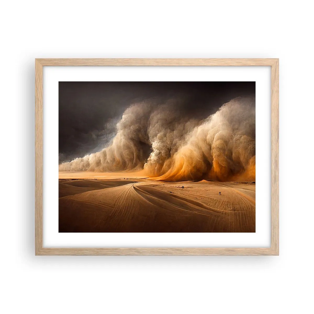 Affiche dans un chêne clair - Poster - La colère du désert - 50x40 cm