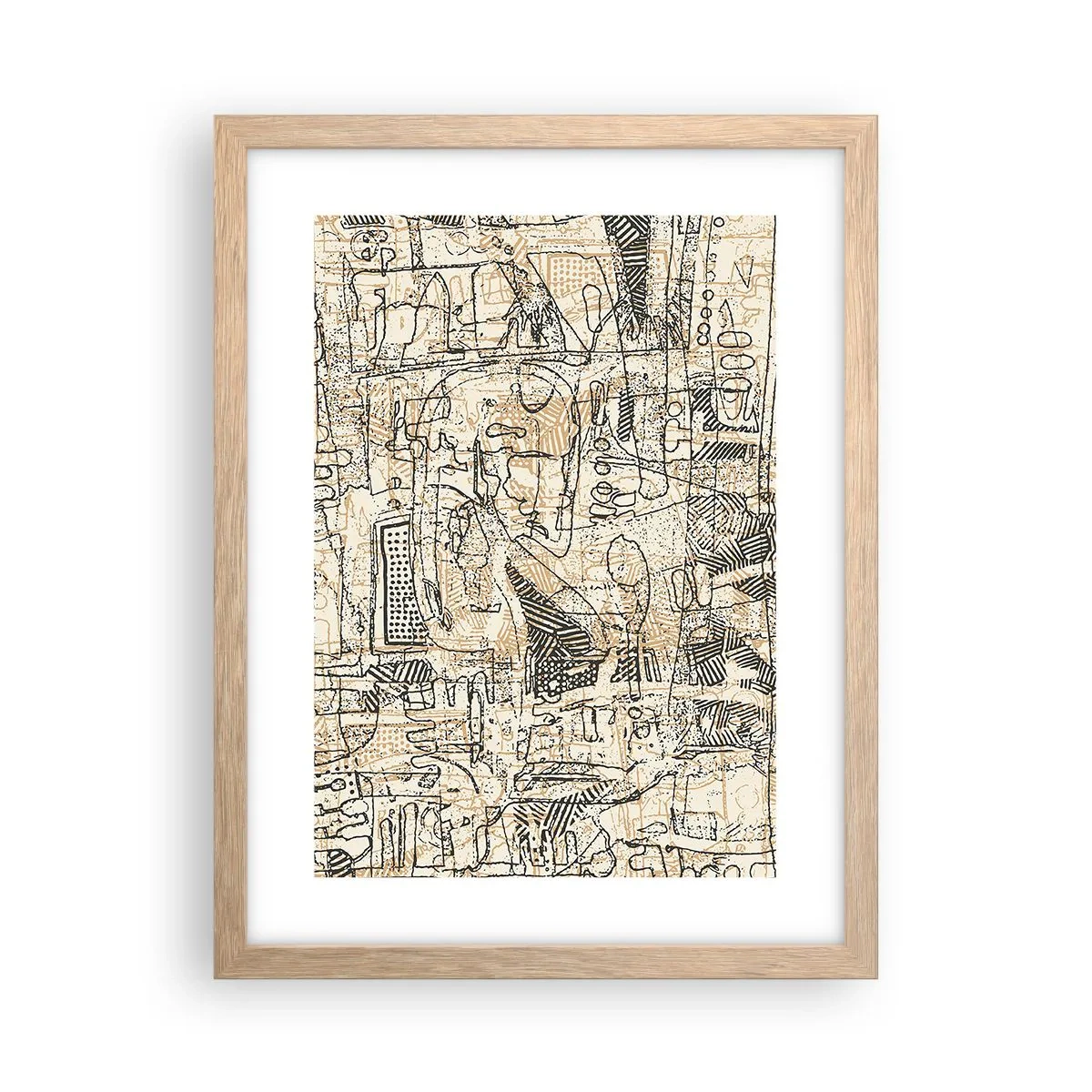 Affiche dans un chêne clair - Poster - Il attend d'être décodé - 30x40 cm