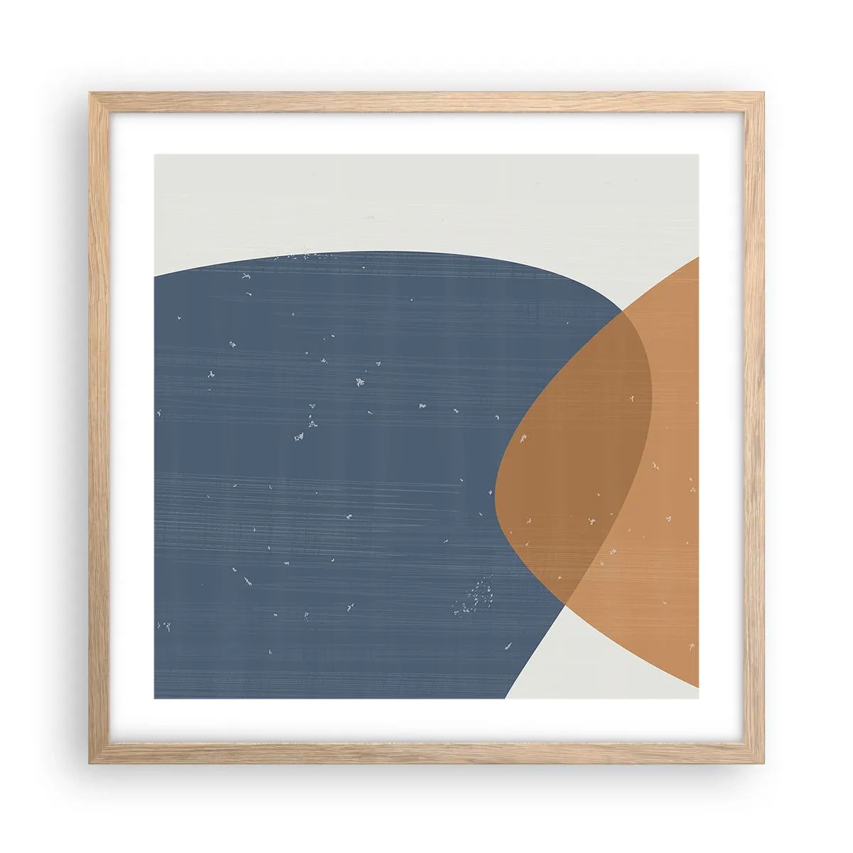 Affiche dans un chêne clair - Poster - Ovales et influences - 50x50 cm