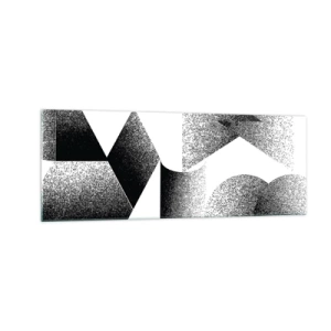 Impression sur verre - Image sur verre - Géométrie composée d'angles et de formes ovales - 140x50cm - Angles et ovales - Décoration murale moderne pour le salon et la chambre ARTTOR