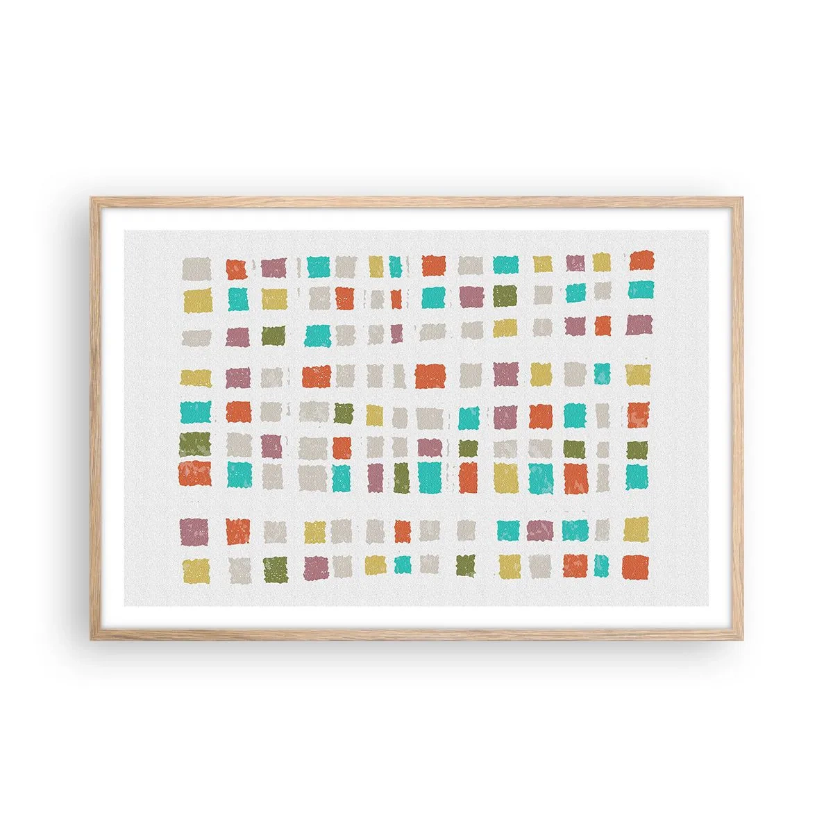 Affiche dans un chêne clair - Poster - Jeu inconnu - 91x61 cm