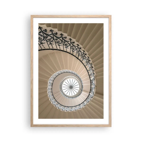 Affiche dans un chêne clair - Poster - À l'intérieur de la coquille - 50x70 cm