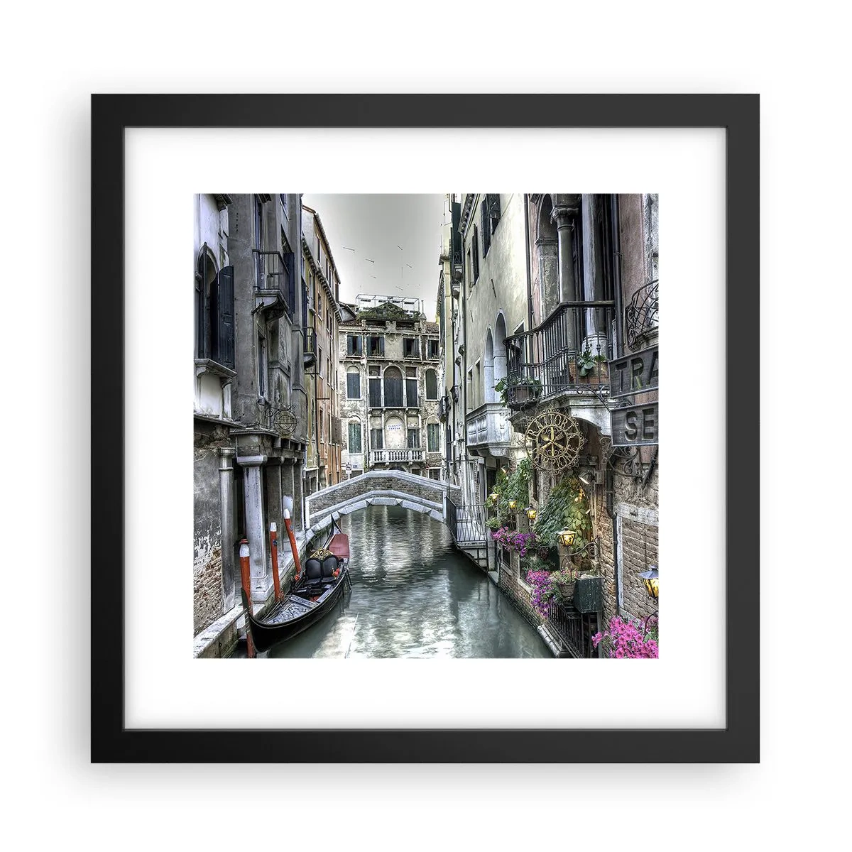 Affiche dans un cadre noir - Poster - Pendant des siècles dans une réflexion silencieuse - 30x30 cm