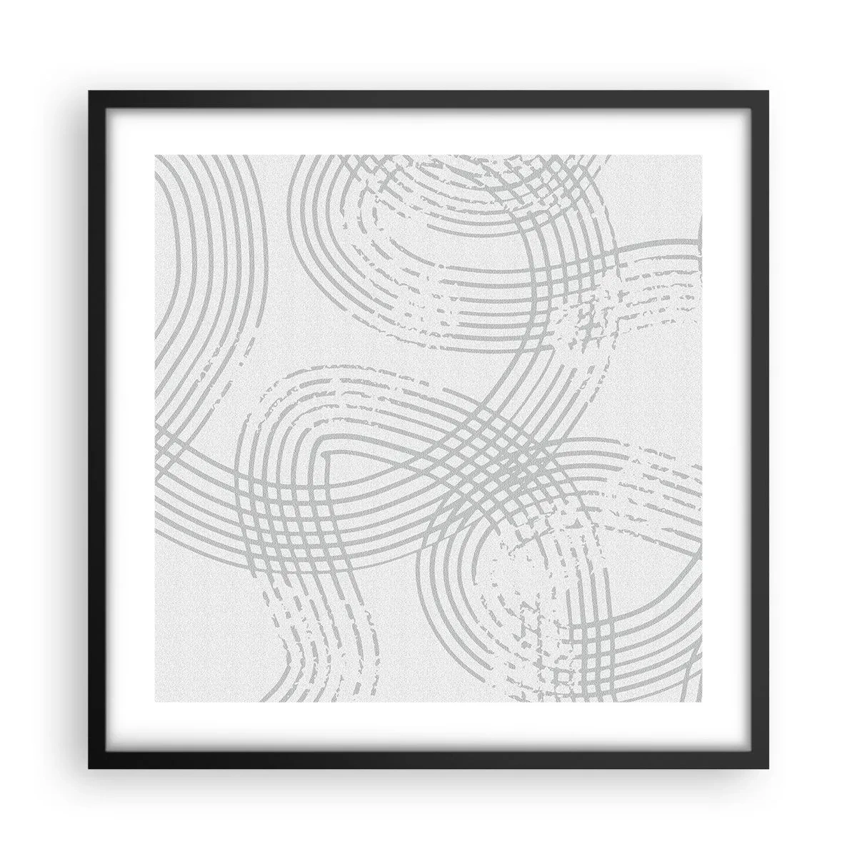 Affiche dans un cadre noir - Poster - Il n'y a pas de chemin droit - 50x50 cm