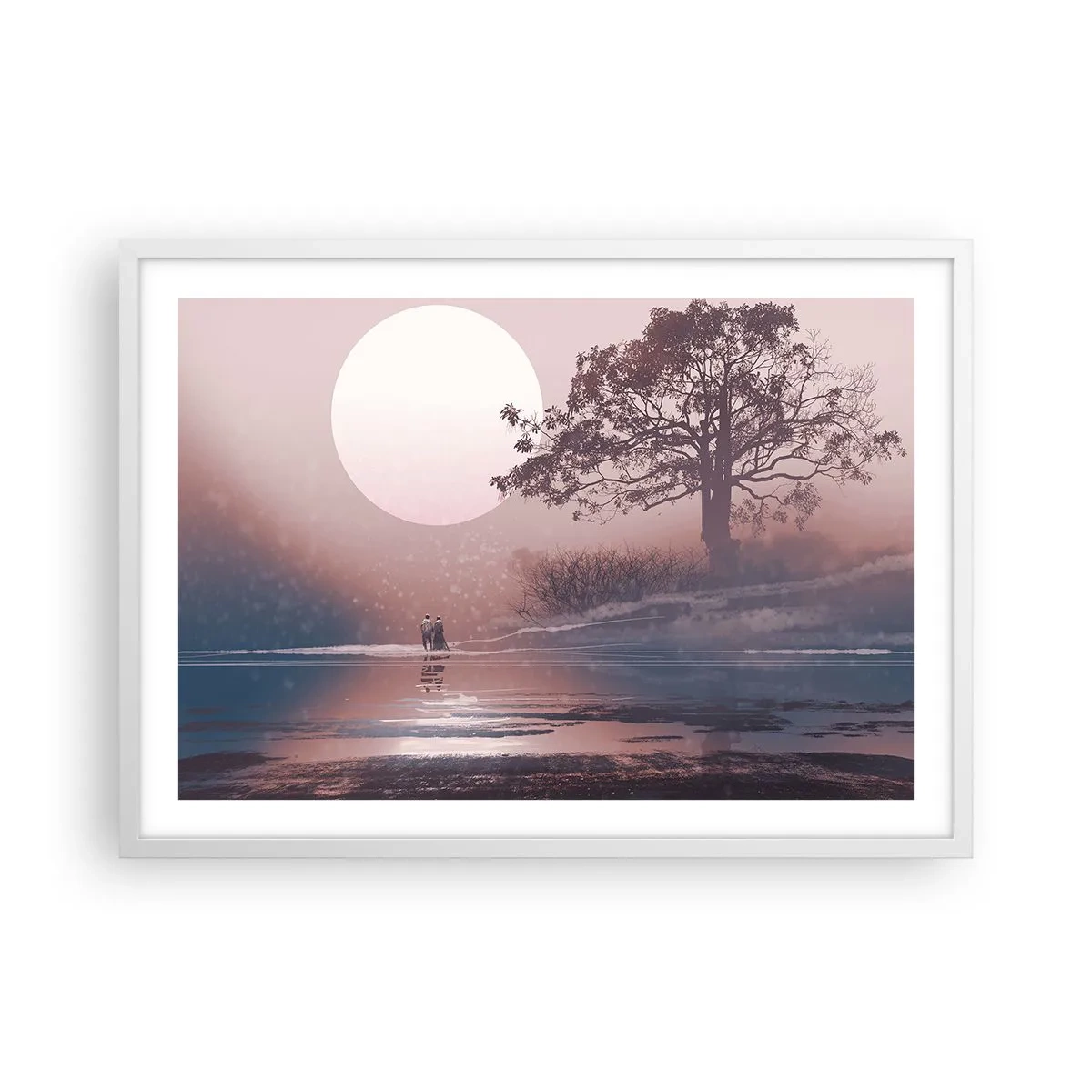 Affiche dans un cadre blanc - Poster - Merveilles de la nuit - 70x50 cm