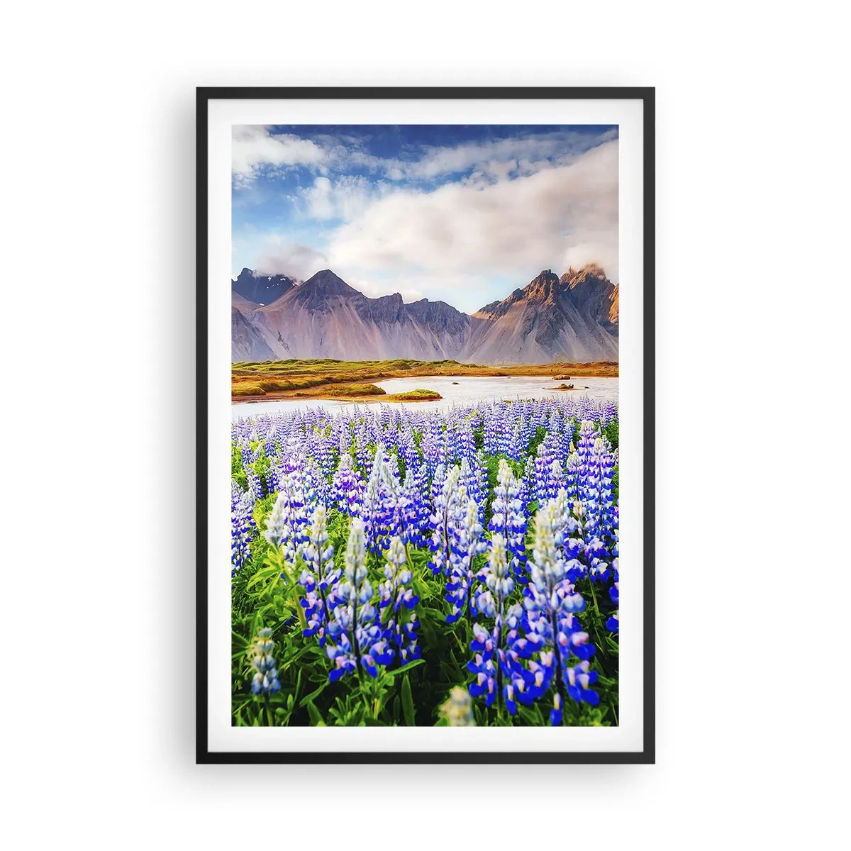 Affiche dans un cadre noir - Poster - La force et l'austérité côtoient la douceur - 61x91 cm