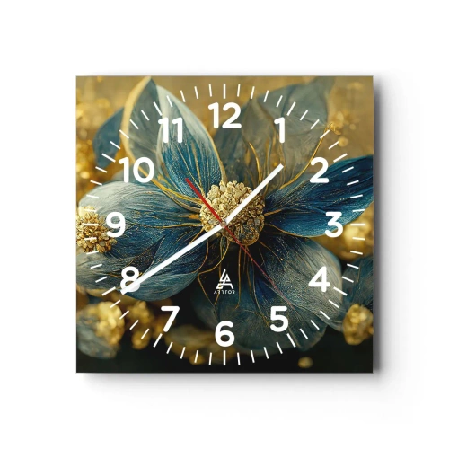 Horloge murale - Pendule murale - Fleurir avec de l'or - 40x40 cm
