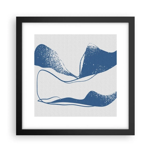 Affiche dans un cadre noir - Poster - Abstraction ailée - 30x30 cm