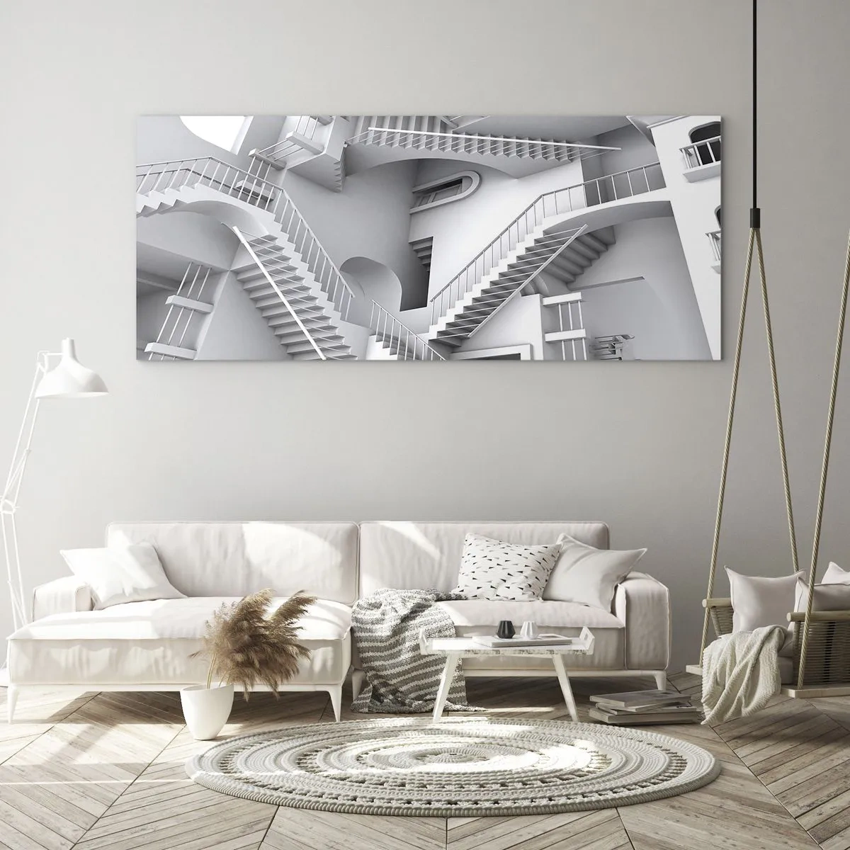 Impression sur verre - Image sur verre - Paradoxes spatiaux - 90x30 cm